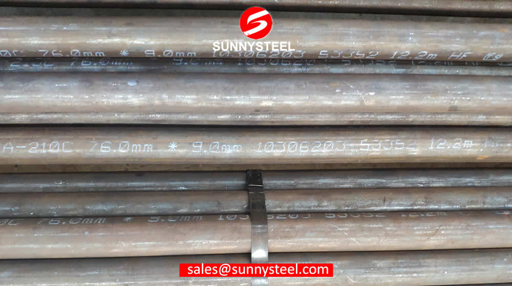 ASTM A210 seamless medium carbon steel boiler and superheater tubes