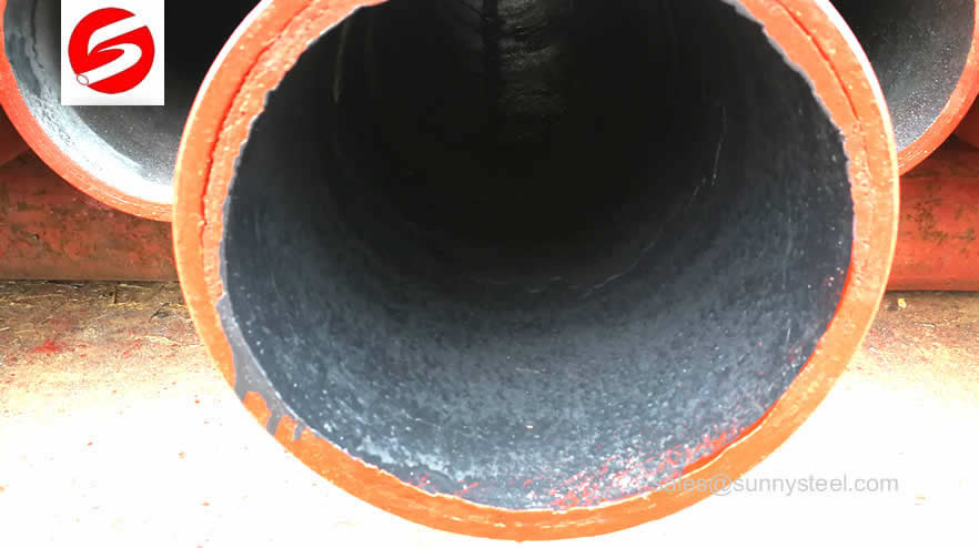 Low carbon steel pipe with ceramic